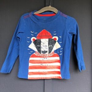 Tea Collection blue long sleeved t shirt 2T